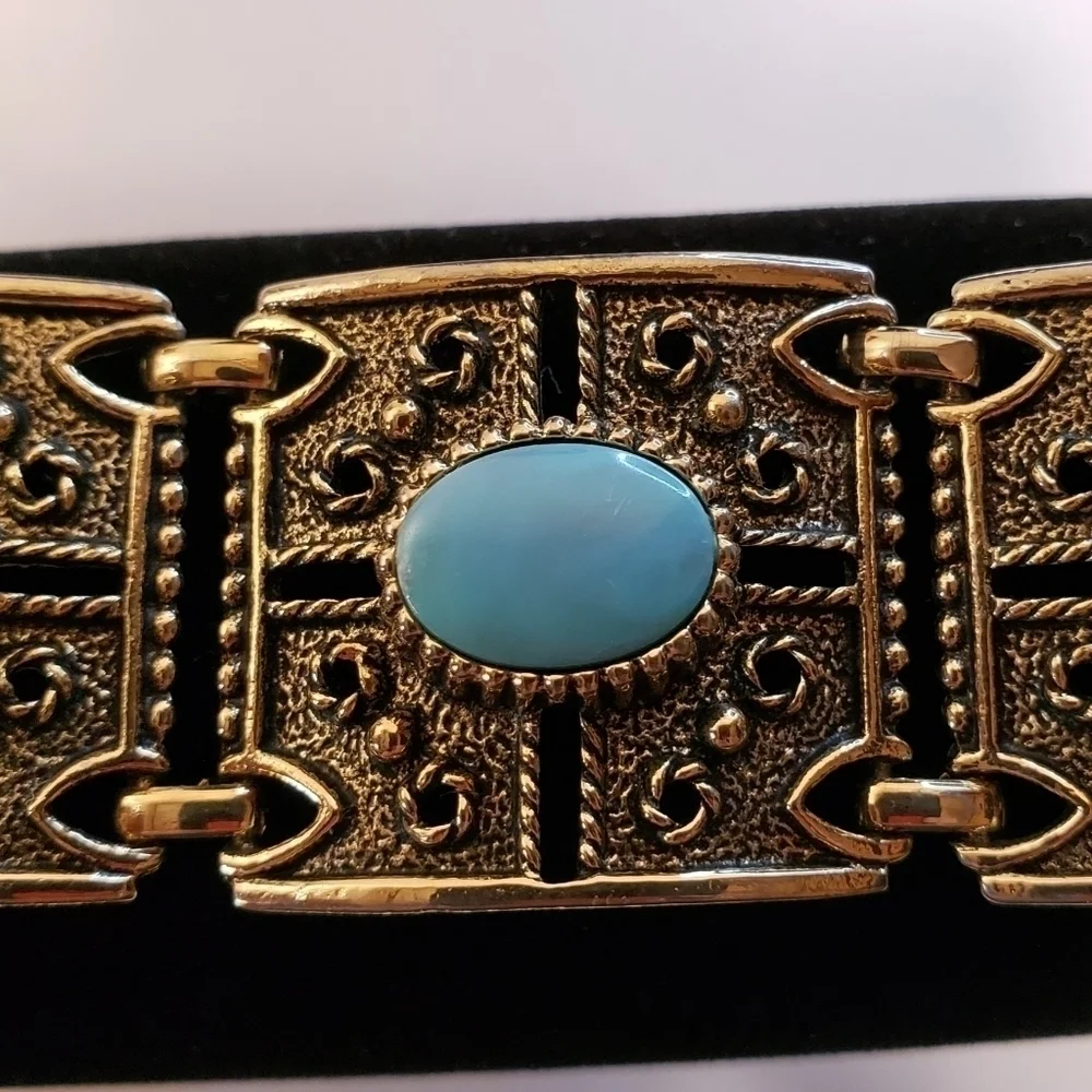 UPDATED AD Sarah Coventry Vintage 60's Bracelet Links Stones - Picture 8 of 16